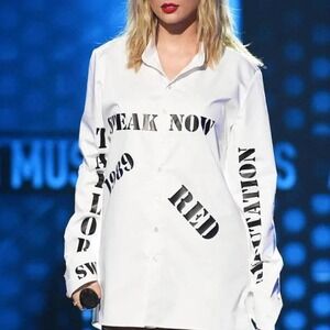 Taylor swift shirt AMA performance ERAs‎ tour outfit inspired long button down